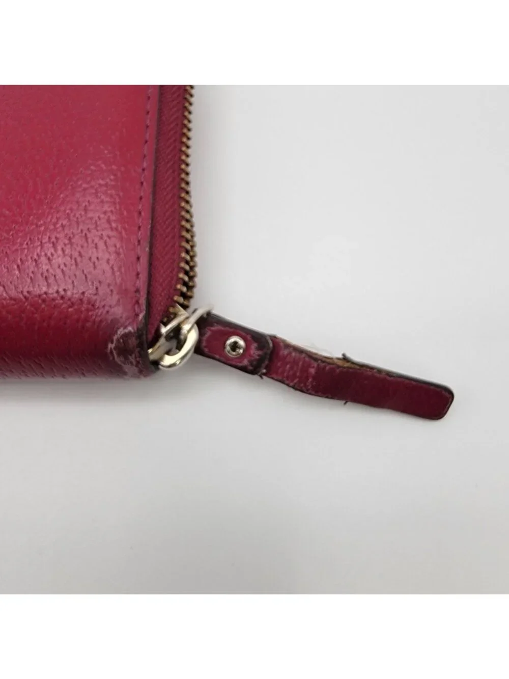 Kate Spade New York Burgundy Pebbled Leather Neda Zip-Around Wallet
